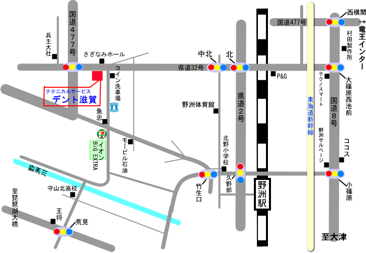 デント滋賀　周辺地図